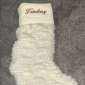White Personalized Christmas Stocking